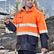 Mens Hi Vis Basic 4 In 1 Waterproof Jacket